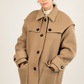 ANTU - Baby Lama Wool Coat with Removable Panel